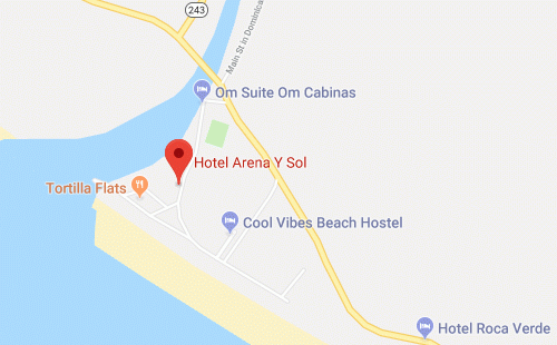 Map Cabinas Arena y Sol Hotel
