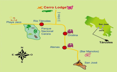 Map Cerro Lodge Hotel