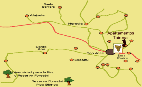 Map Apartamentos Tairona Hotel