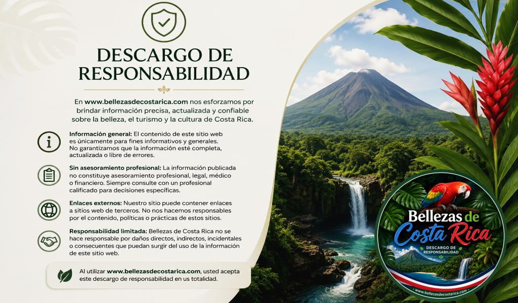 Descargo de Responsabilidad | Bellezas de Costa Rica