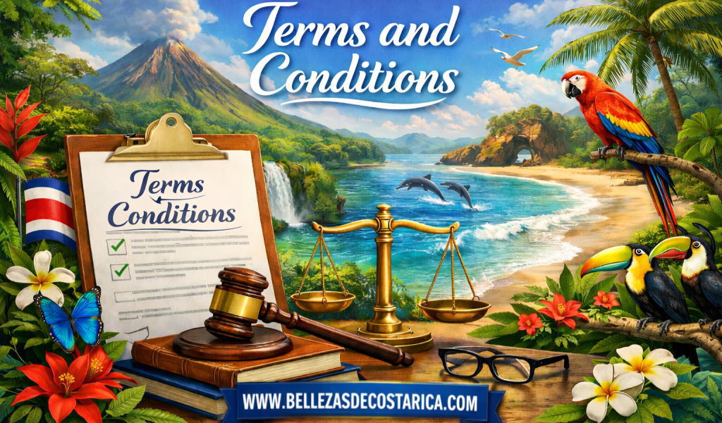 Terms and Conditions Bellezas de Costa Rica